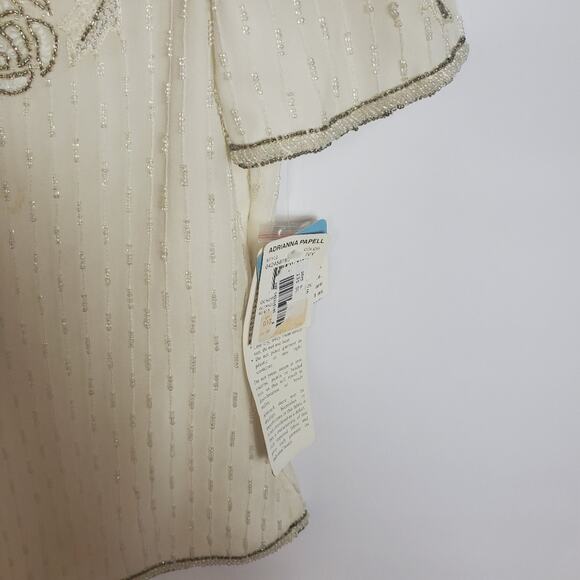 Vintage beaded silk top Size small. NWT - Picture 3 of 8